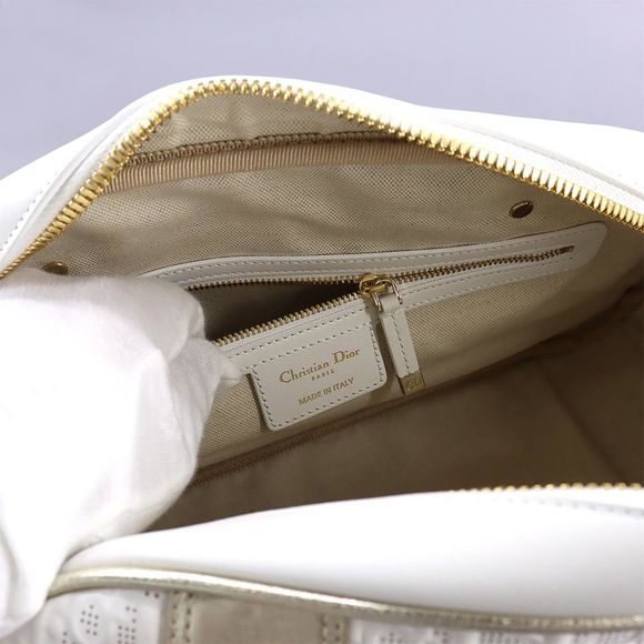 Christian Dior DIOR VIBE Medium Classic 2way Bowling Shoulder Bag Leather Rub... - Picture 7 of 10